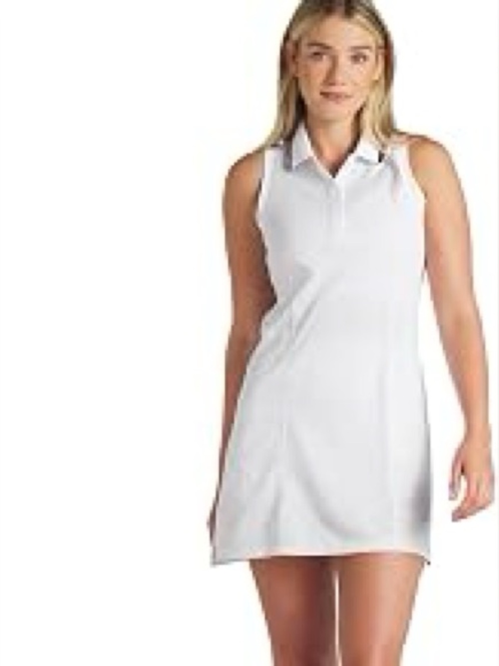 Puma White Sleeveless Polo Everyday Golf Tennis Dress size medium NWOT